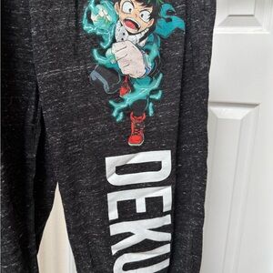 Dark Grey Deku Graphic Joggers Adult Small